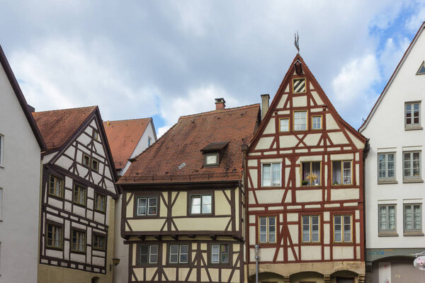 Framework facades of a historical city in south germany