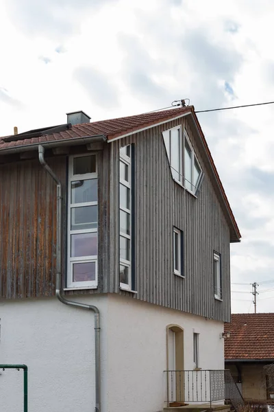 Arquitetura Moderna Casa Sul Alemanha Dia Nublado Fevereiro — Fotografia de Stock