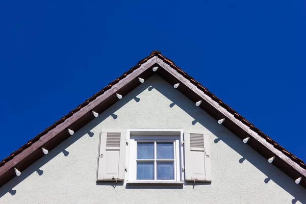 Maison Historique Façades Toits Sur Ciel Bleu Printemps Avril Allemagne — Photo