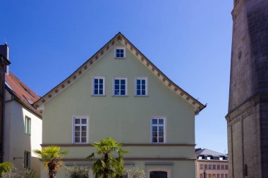 tarihi şehir cephesi önce palmtree