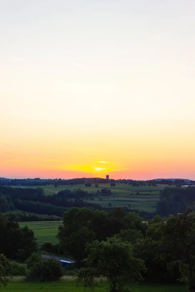 Naplemente a színes ég — Stock Fotó