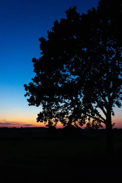 Bunte Dunkelheit Sonnenuntergang Himmel — Stockfoto