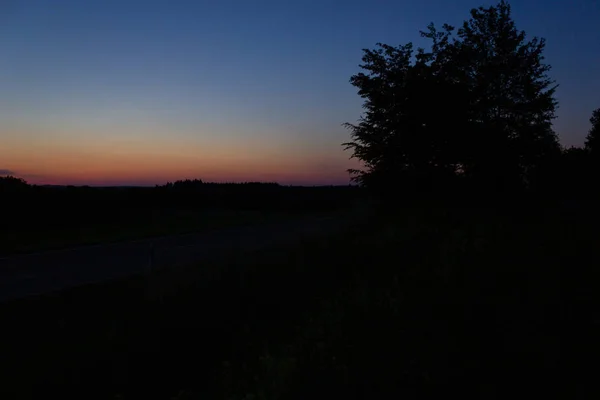 Bunte Dunkelheit Sonnenuntergang Himmel — Stockfoto