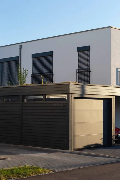 Carport garage of entrace area modern houses — Stock Photo, Image