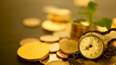 Finans iş başarısı için zaman. Yatırım, iş finansal fikirler kavramı. Yönetimi verimliliği, vakit nakittir