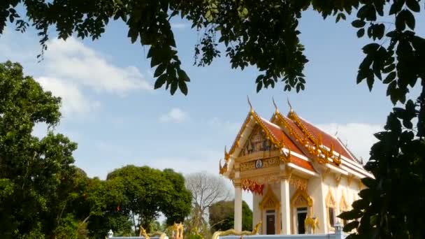 KOH SAMUI, THAILAND - 13 de julho de 2018: Wat Khunaram. Templo Budista de Kunaram . — Vídeo de Stock