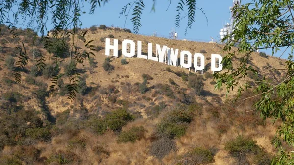 Los Angeles California Abd Nov 2019 Ikonik Hollywood Işareti Sinema — Stok fotoğraf