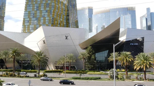 Las Vegas Nevada Usa 2020年3月7日 罪都市の未来都市センターカジノ 近代的な豪華な組み込まれていない都市スカイライン 現代の大都市高層ビルやクリスタル豊かなショッピングモール — ストック写真