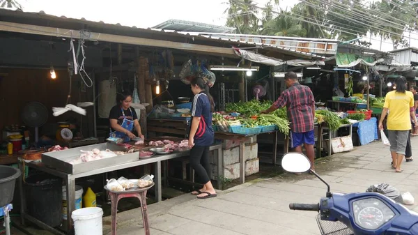 Koh Samui Island Tajlandia Lipiec 2019 Rynek Żywności Dla Mieszkańców — Zdjęcie stockowe