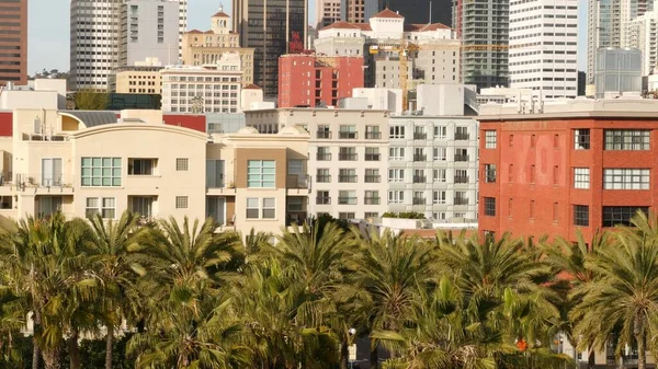 Stadtsilhouette Der Metropole Wolkenkratzer Der Innenstadt San Diego County Kalifornien — Stockfoto