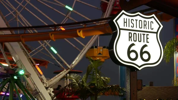 Santa Monica Los Angeles Usa Oct 2019 Iconic Road Sign — Stock Photo, Image