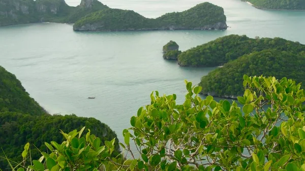 Ptačí Oko Panoramatický Letecký Pohled Ostrovy Oceánu Ang Thong Národního — Stock fotografie