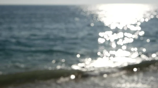 Kalifornien Sommer Strand Ästhetik Verschwommene Defokussierte Wasserwelle Strahlende Sonne Und — Stockfoto