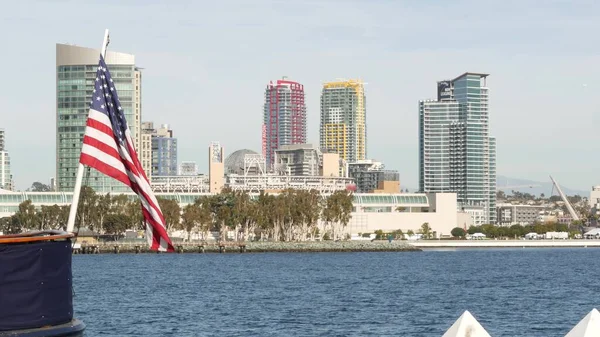 Stadtsilhouette Der Metropole Wolkenkratzer Der Innenstadt San Diego Bay Kalifornien — Stockfoto