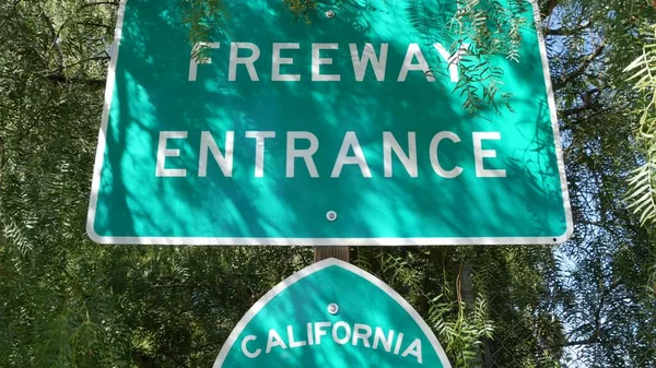 Autobahneinfahrt Schild Kreuzungsbereich San Diego County Kalifornien Usa State Route — Stockfoto
