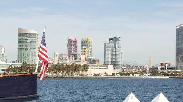 Stadtsilhouette Der Metropole Wolkenkratzer Der Innenstadt San Diego Bay Kalifornien — Stockfoto