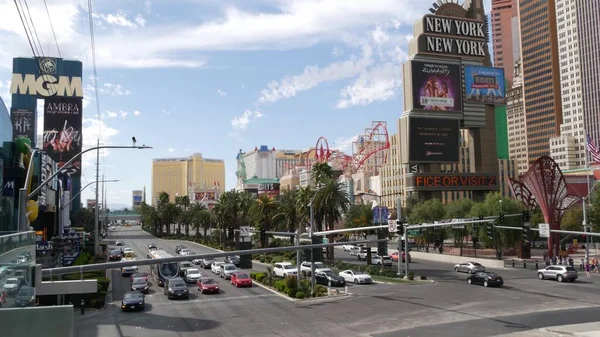 Las Vegas Nevada Usa Mar 2020 Strip Boulevard Con Casinò — Foto Stock