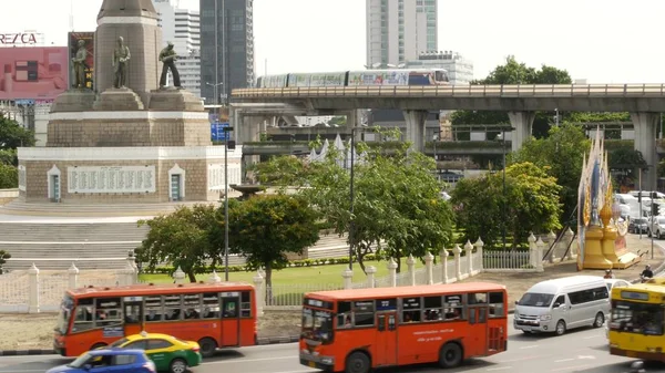 Bangkok Thailand Julho 2019 Tráfego Hora Ponta Perto Victory Monumet — Fotografia de Stock