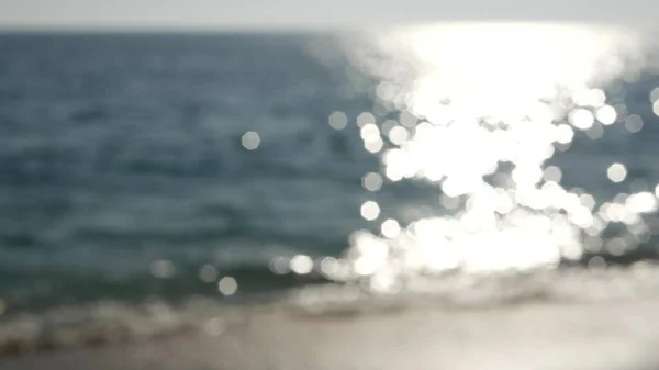 Kalifornien Sommer Strand Ästhetik Verschwommene Defokussierte Wasserwelle Strahlende Sonne Und — Stockfoto