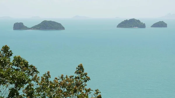 Fünf Schwesterninseln Ruhiger Wasseroberfläche Bezaubernde Landschaft Viel Grün Und Tiefes — Stockfoto