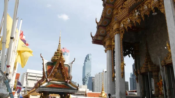 Bangkok Thailand 2019 Július Keleti Ősi Hagyományos Templom Modern Futurisztikus — Stock Fotó