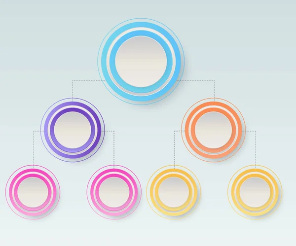 Zakelijke hiërarchie organogram grafiek infographics. — Stockvector