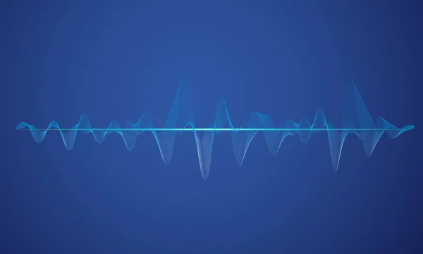 Abstract Blue Digital Equalizer Vector Sound Wave Pattern Elemen — Stock Vector