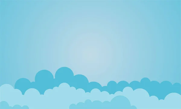 Cielo Con Nuvole Una Giornata Sole Illustrazione Vettoriale Vecto — Vettoriale Stock