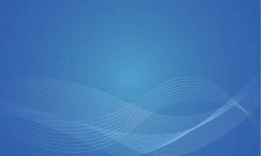 Soyut pürüzsüz renk dalga vektörü. Eğri akış mavi hareket çizimi. Duman tasarımı.