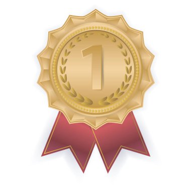 Altın Madalya Vektörü. Altın. Altın Challenge Ödülü.