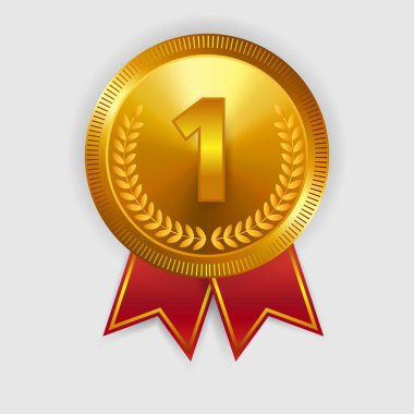 Kırmızı kurdele l simgesini işaret ilk banın ile şampiyon sanat altın madalya