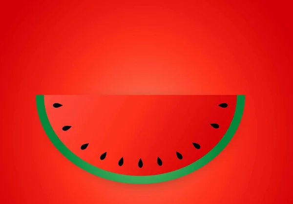 Vodní meloun plátek pozadí s texturou, osiva a kůže — Stockový vektor