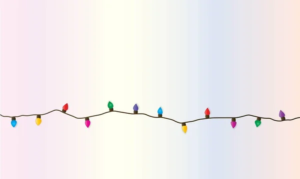 Christmas Lights Background Vector — Stock Vector