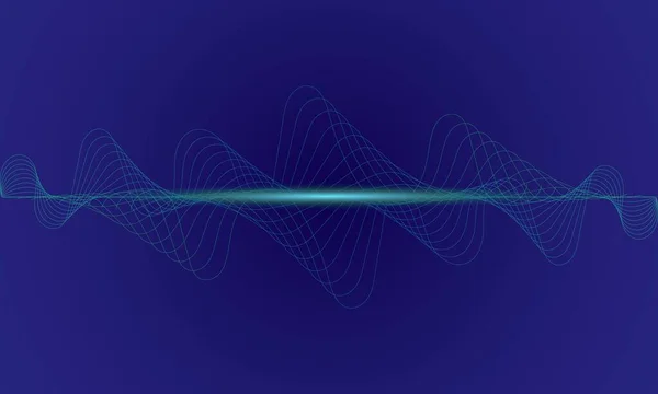 Abstrait Égaliseur Numérique Bleu Vecteur Élément Motif Onde Sonore — Image vectorielle