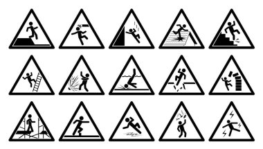 Set of safety signs.  clipart