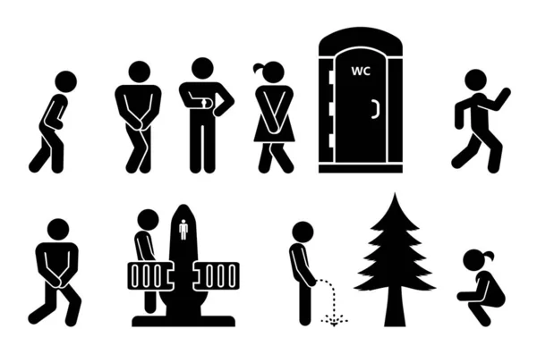 Набір туалетних знаків. значки WC . — стоковий вектор
