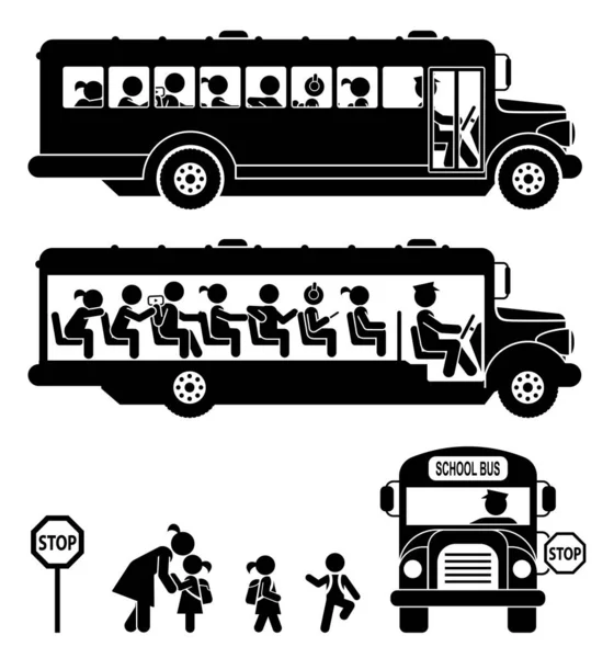 Bus Sekolah. - Stok Vektor