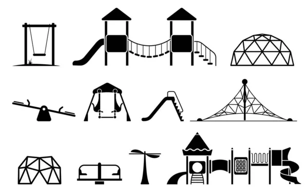 Symbole für Kinderspielplätze. — Stockvektor