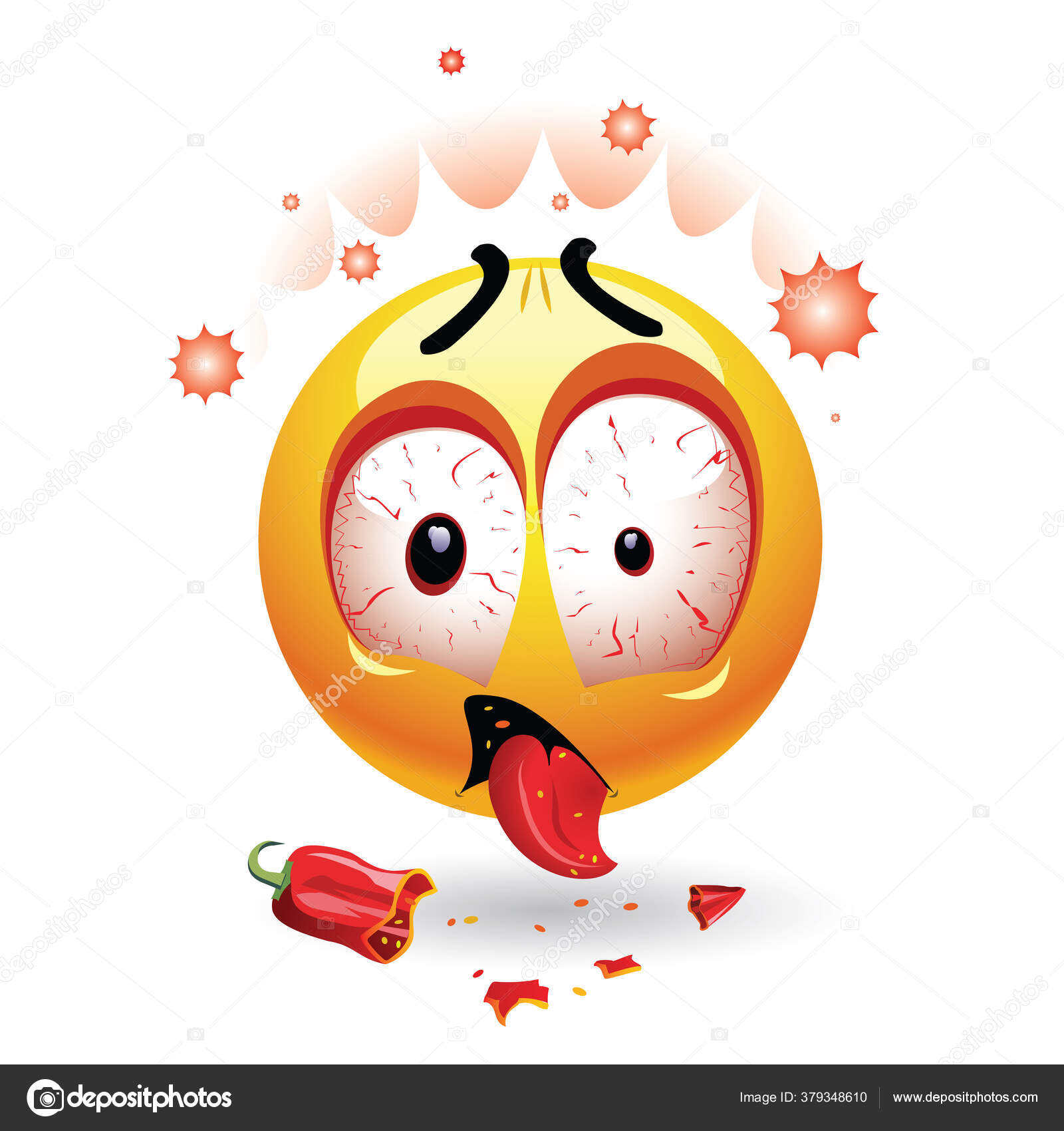 Smiley Making Funny Faces While Eating Chili Very Hot Chili Stock Vector Image by ©dejanj02 #379348610 Smiley Making Funny Faces While Eating Chili Very Hot Chili Stock Vector Image by ©dejanj02 #379348610