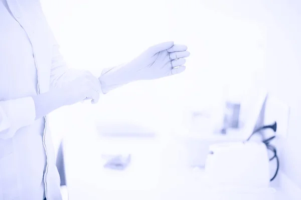 Giovane Medico Donna Uniforme Medica Sul Lavoro Concetto Medicina Moderna — Foto Stock