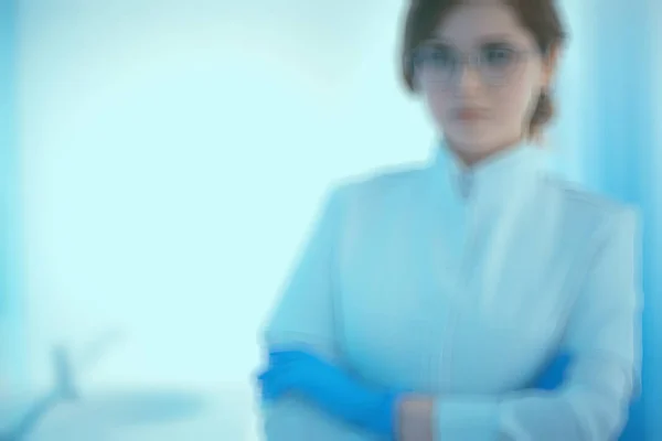 Junge Ärztin Medizinischer Uniform Bei Der Arbeit Konzept Der Modernen — Stockfoto