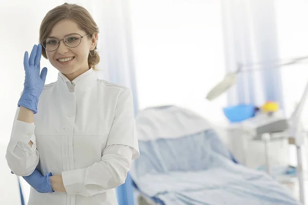 Young Female Doctor Work Hospital — Stock Photo, Image