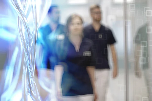 Junge Ärzte Medizinischer Uniform Bei Der Arbeit Konzept Der Modernen — Stockfoto