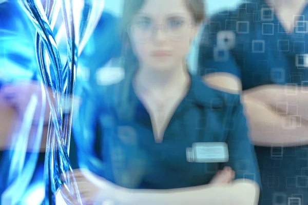 Junge Ärzte Medizinischer Uniform Bei Der Arbeit Konzept Der Modernen — Stockfoto