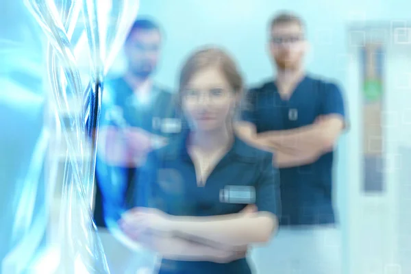 Junge Ärzte Medizinischer Uniform Bei Der Arbeit Konzept Der Modernen — Stockfoto