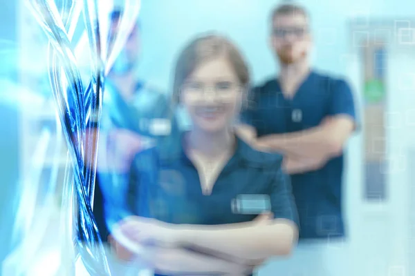 Junge Ärzte Medizinischer Uniform Bei Der Arbeit Konzept Der Modernen — Stockfoto