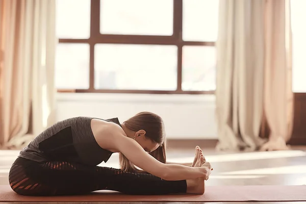 Young Flexible Woman Doing Yoga Gym — Stock Photo, Image