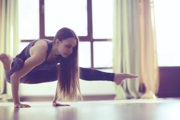 Gruppo Yoga Ragazze Palestra Concetto Corpo Sano Stile Vita Sportivo — Foto Stock