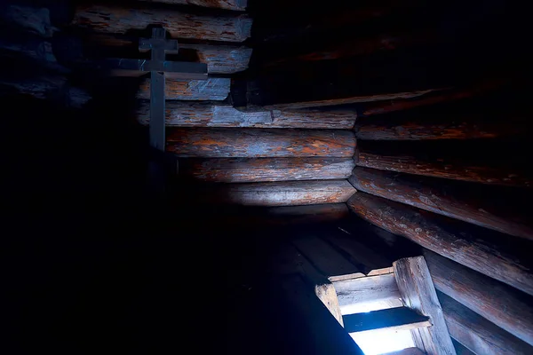 Ryska Träkyrka Ortodoxa Träarkitektur — Stockfoto