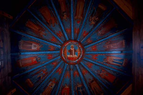 Russische Holzkirche Orthodoxe Holzarchitektur — Stockfoto